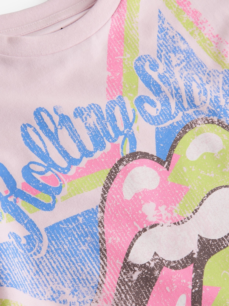 Pink - Oversized Rolling Stones Band License T-Shirt (3-16yrs) - Image 6 of 7