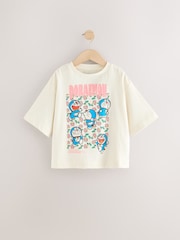 White Doraemon License Graphic 100% Cotton T-Shirt (3-16yrs) - Image 5 of 8