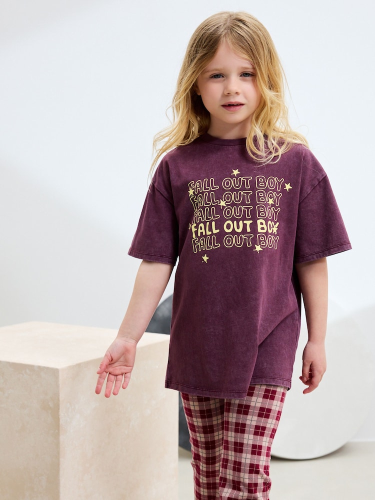 Purple License Fallout Boy Band T-Shirt (3-16yrs) - Image 1 of 7