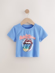 Blue Sequin Rolling Stones Band Boxy T-Shirt (3-16yrs) - Image 4 of 7