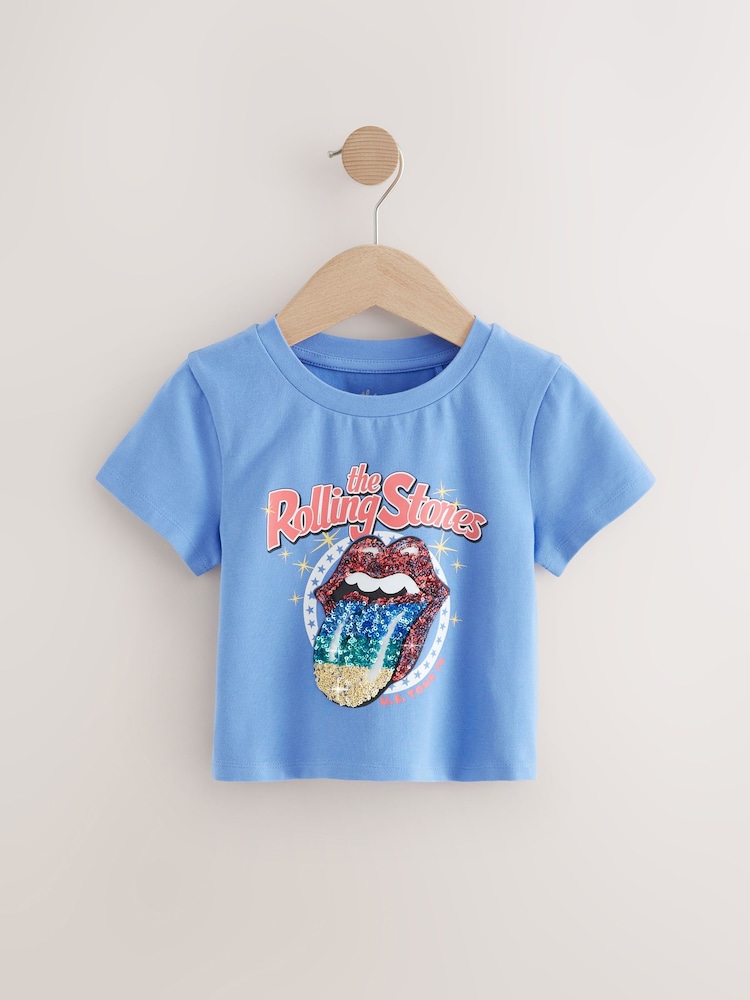 Blue Sequin Rolling Stones Band Boxy T-Shirt (3-16yrs) - Image 4 of 7