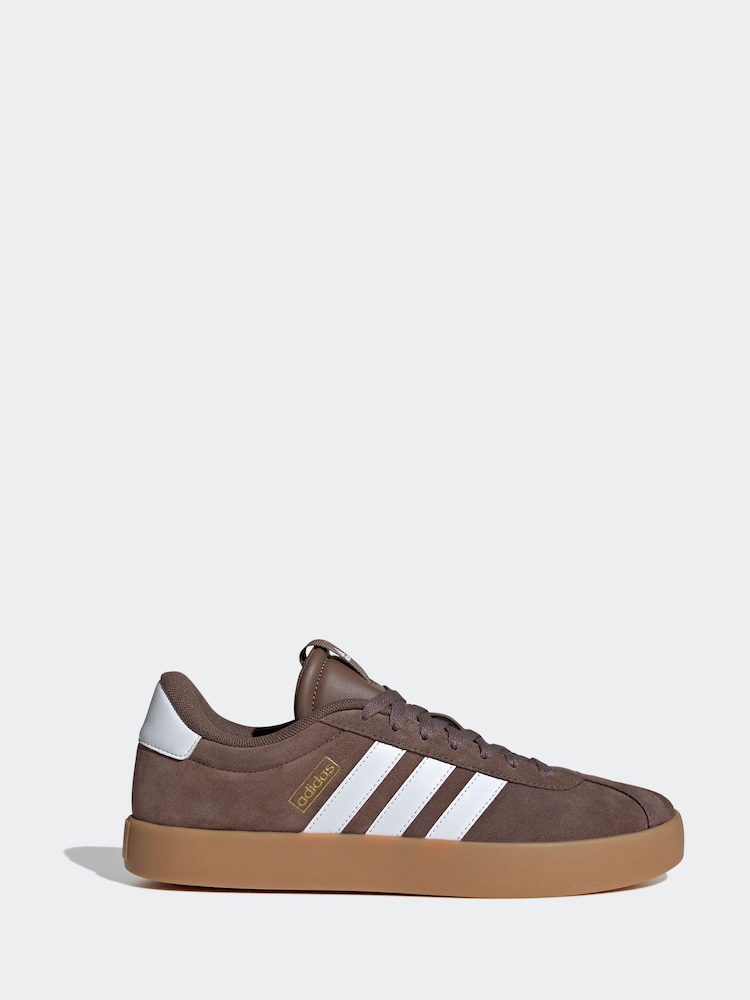 adidas Brown VL Court Trainers - Image 1 of 9