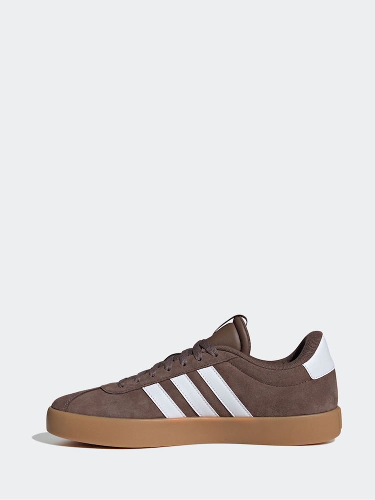 adidas Brown VL Court Trainers - Image 2 of 9