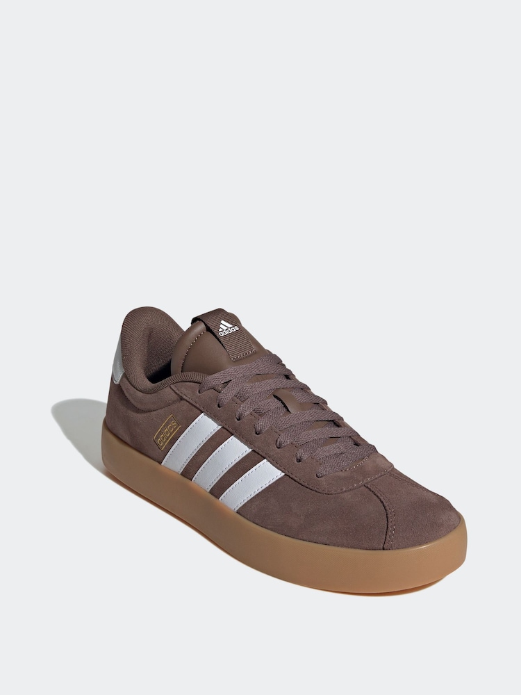 بني - adidas VL Court Trainers - Image 3 of 9