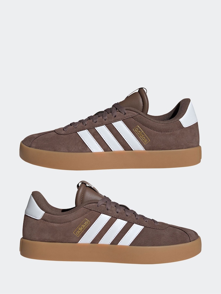بني - adidas VL Court Trainers - Image 5 of 9