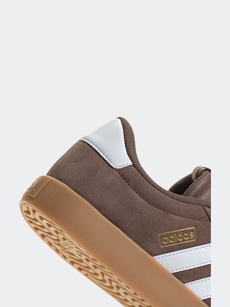 adidas Brown VL Court Trainers - Image 9 of 9