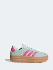 adidas Pink/Green VL Court Bold Trainers - Image 1 of 10