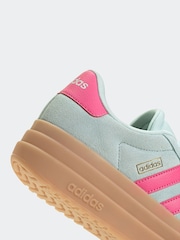 adidas Pink/Green VL Court Bold Trainers - Image 2 of 10