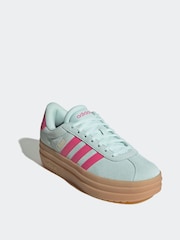 adidas Pink/Green VL Court Bold Trainers - Image 4 of 10