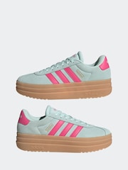 adidas Pink/Green VL Court Bold Trainers - Image 9 of 10