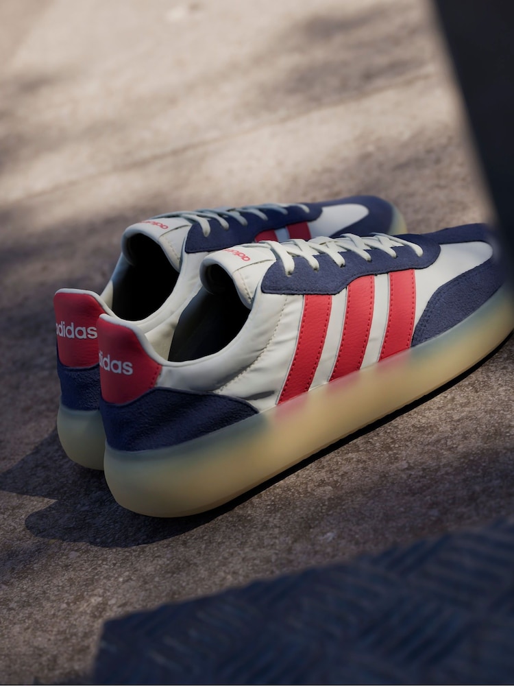 adidas White/Blue/Red Barreda Decode Trainers - Image 4 of 16