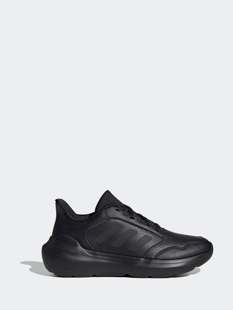 adidas Originals Black Tensaur Run 3 Synthetic Leather Trainers - Image 2 of 10