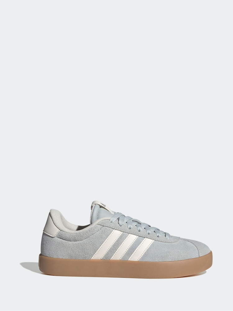 adidas Grey VL Court 3.0 Trainers - Image 1 of 9