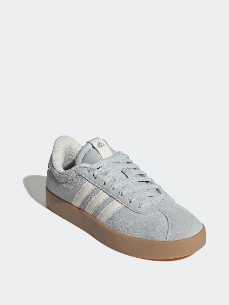 adidas Grey VL Court 3.0 Trainers - Image 3 of 9