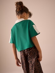 Green Boxy Varsity T-Shirt (3-16yrs) - Image 2 of 8