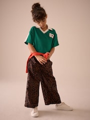 Green Boxy Varsity T-Shirt (3-16yrs) - Image 3 of 8