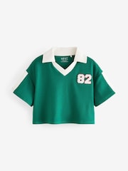 Green Boxy Varsity T-Shirt (3-16yrs) - Image 5 of 8