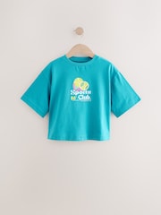 Blue 100% Cotton Graphic Print T-Shirt (3-16yrs) - Image 5 of 7