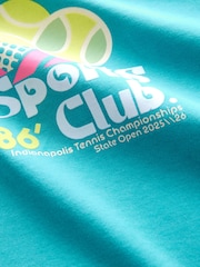 Blue 100% Cotton Graphic Print T-Shirt (3-16yrs) - Image 6 of 7