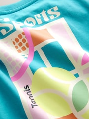 Blue 100% Cotton Graphic Print T-Shirt (3-16yrs) - Image 7 of 7