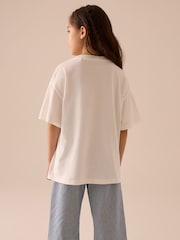 White/Blue Floral Garden Oversized Graphic T-Shirt (3-16yrs) - Image 3 of 7