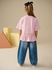 Pink Lace Frill Hem T-Shirt (3-16yrs) - Image 3 of 8