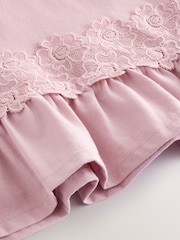 Pink Lace Frill Hem T-Shirt (3-16yrs) - Image 7 of 8