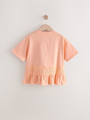 Orange Lace Frill Hem T-Shirt (3-16yrs) - Image 6 of 8