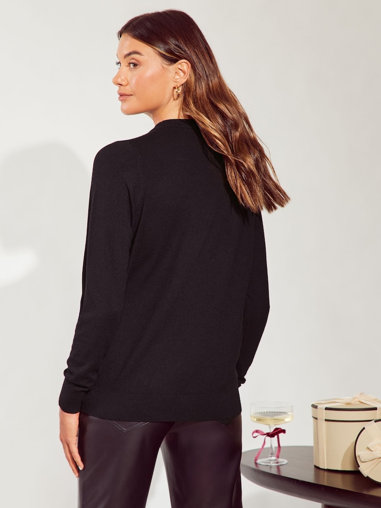 Friends Like These Black Merry Christmas Christmas Jumper. - Image 4 of 4