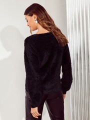 أسود Fabyuleous - كنزة لعيد الميلاد من Friends Like These. - صورة 4 من 4