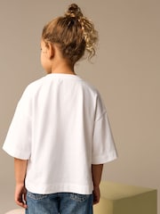 White Sequin Heart Print T-Shirt (3-16yrs) - Image 3 of 8