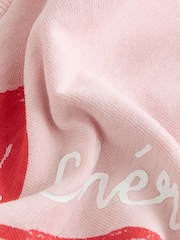 Pink Sequin Cherry Boxy Long Sleeve 100% Cotton Sweatshirt (3-16yrs) - Image 6 of 8