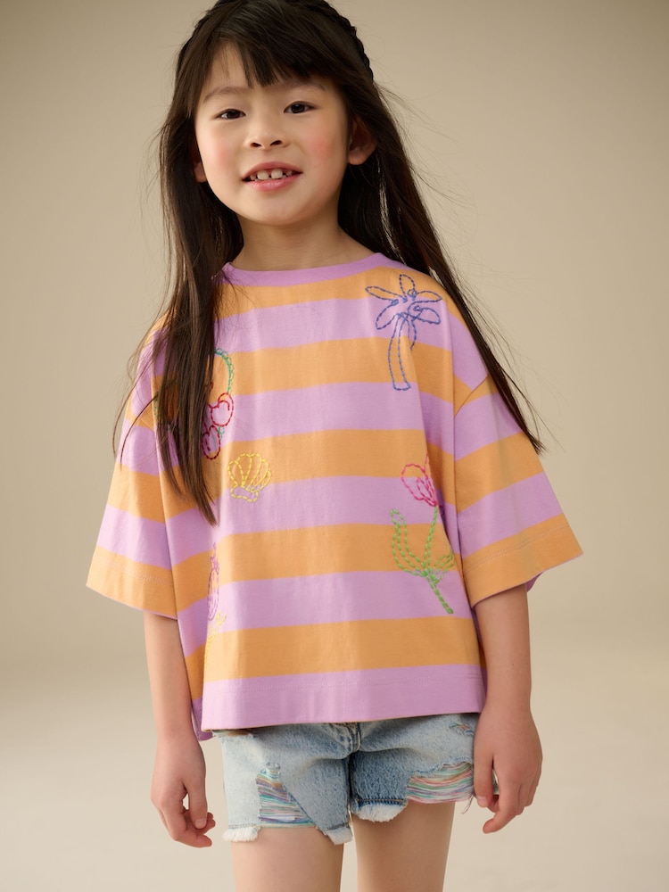 Multi 100% Cotton Graphic Print T-Shirt (3-16yrs) - Image 1 of 8