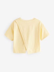 Yellow 100% Cotton Sequin Heart Print T-Shirt (3-16yrs) - Image 6 of 8