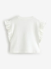 Ecru Sequin Unicorn Frill Sleeve T-Shirt (3-16yrs) - Image 6 of 8