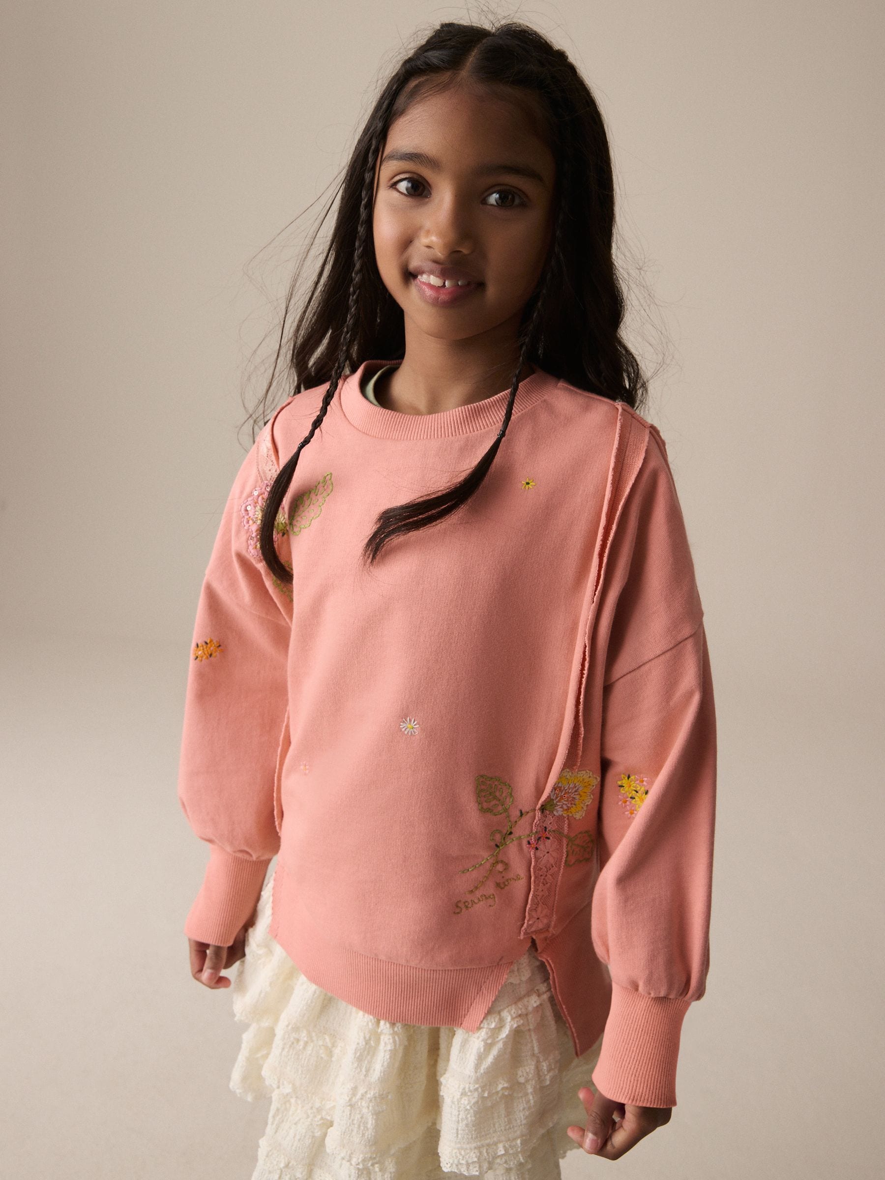 Buy Blush Pink Oversized Embroidered Floral Print 100 Buy Blush Pink Oversized Embroidered Floral Print 100