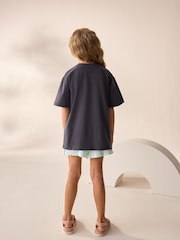 Charcoal Grey Oversized Sequin Graphic Print T-Shirt (3-16yrs) - Image 2 of 9