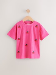 Pink Beaded T-Shirt (3-16yrs) - Image 5 of 8