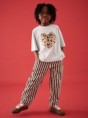 Grey Sequin Heart Print T-Shirt (3-16yrs) - Image 3 of 10