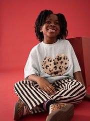 Grey Sequin Heart Print T-Shirt (3-16yrs) - Image 5 of 10