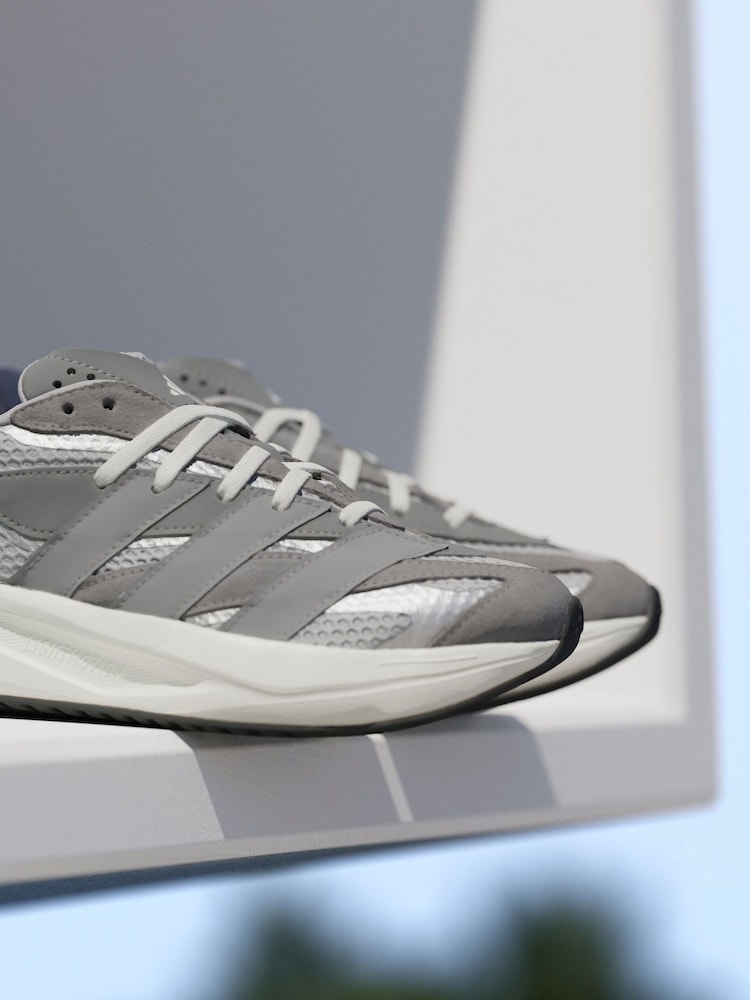 adidas Originals Grey Pink Lightblaze Lace Junior Trainers - Image 2 of 18 adidas Originals Grey Pink Lightblaze Lace Junior Trainers - Image 2 of 18