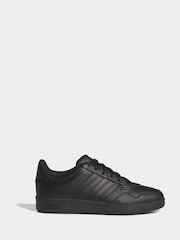 adidas Black Grey Hoops Mid Trainers - Image 2 of 10