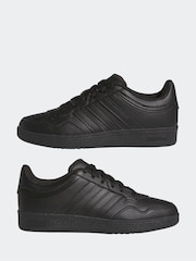 adidas Black Grey Hoops Mid Trainers - Image 3 of 10