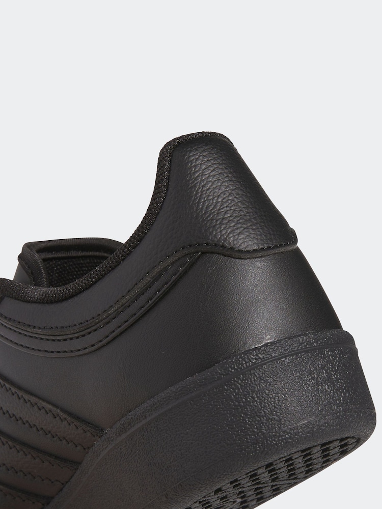 adidas Black Grey Hoops Mid Trainers - Image 7 of 10