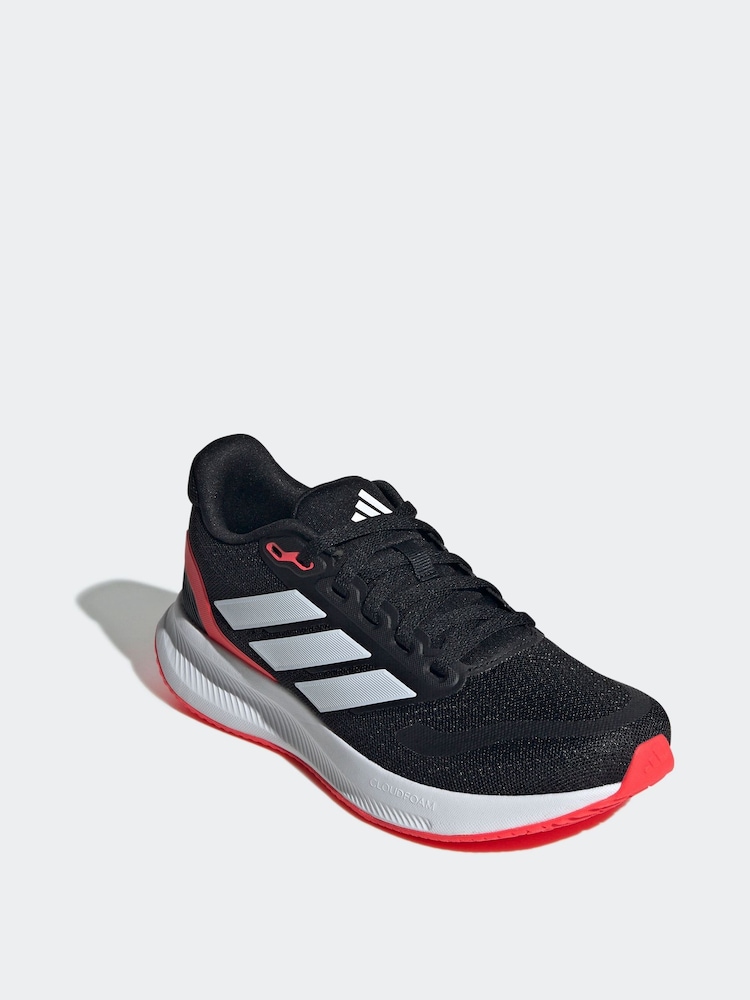 adidas Charcoal Black Junior Runfalcon Trainers - Image 1 of 9