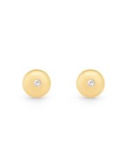 Beaverbrooks 9ct Yellow Gold Bonded Cubic Zirconia Stud Earrings - Image 2 de 4