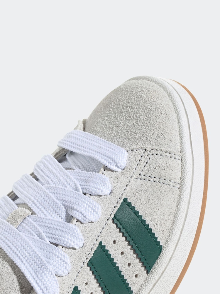 adidas Originals Beige/Green Campus 00s Trainers - Image 8 of 9