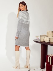 Friends Like These Grey Sparkle Fairisle Tunic - Image 4 of 4