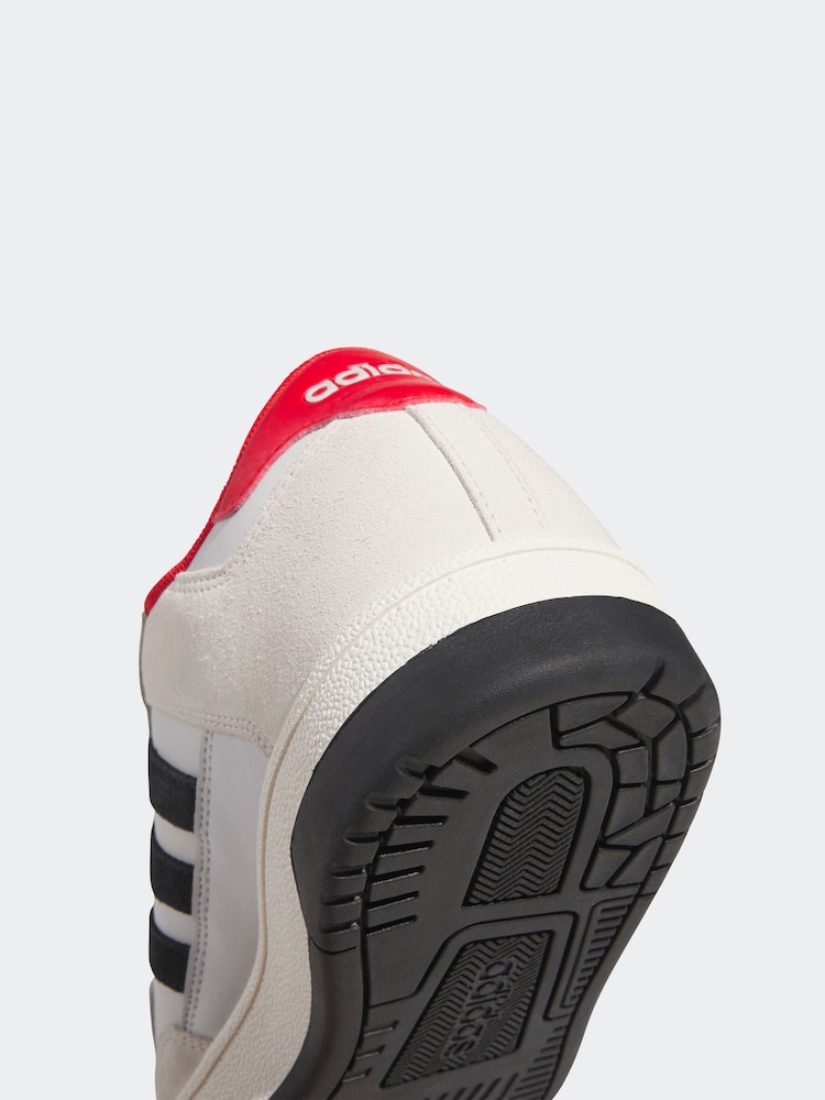 adidas Grey Rapid Court Low Trainers - Image 10 of 10