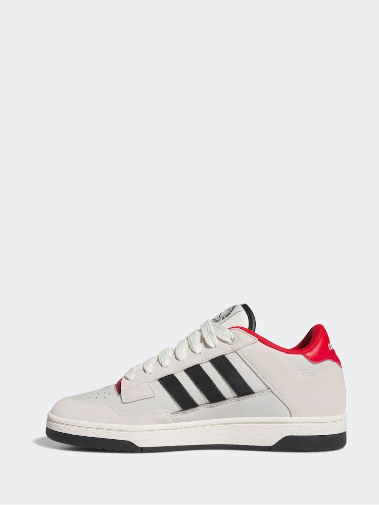 adidas Grey Rapid Court Low Trainers - Image 2 of 10